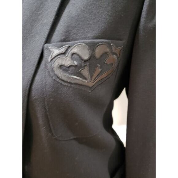 DIANA Women's Black Long Sleeve Single Breasted One Button Blazer Jacket Size M - Picture 3 of 12